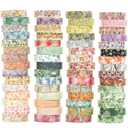 Flowers Washi Tape Set 60 Rolls Floral Patterns Decorative Skinny Blooms Masking Tapes for Arts, DIY Crafts, Journals, Planners, Scrapbook, Wrapping (Spring)