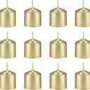 Mega Candles 12 pcs Unscented Gold Votive Candles, Hand Poured Wax Candle 10 Hours 1.38 Inch x 1.5 Inch, Home Dcor, Wedding Receptions, Centerpieces, Occasions, Events, Meditations, Holders