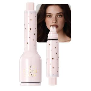 Upgrade Faux Freckle Stamp Pen  Waterproof Fake Freckles Makeup Tool, Natural-Looking Freckle Maker & Spray with Multi-Prong Precision Stamp Head, Long-Lasting Sunkissed Makeup (Deep Brown)