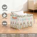 Easter Bunny Storage Baskets - Cute Spring Rabbit Eggs Large Collapsible Rectangle Shelf Closet Organizer Bins for Kids Clothes, Book, Toys, Bedroom, Bathroom, Nursery Decor, Gift Basket