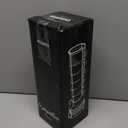 MIAMIO - 2.5 oz Espresso Cup Set with Saucers Coffee Mug Set of 6 - Ceramic Coffee Mug Stackable Espresso Mug with Stand for Coffee Drinks, Latte, Cafe Mocha - Le Papillon Collection (Black)