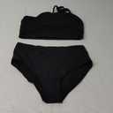 Two Piece High Waisted Swimsuits for Women - One Shoulder Bikini Tummy Control Bathing Suit 2025 Full Coverage Swimwear (Large, Black)