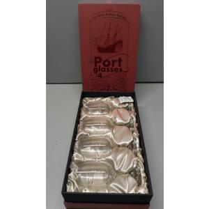 GLASSIQUE CADEAU Port and Dessert Wine, Sherry, Cordial, Aperitif Tasting Glasses | Set of 4 Small Crystal 7 oz Sippers | Mini Short Stem Nosing Taster Copitas