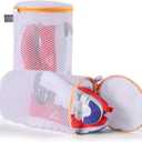 Kimmama Laundry Bags Mesh Wash Bags, Shoe Washing Machine Bag, Net Washer Sack with Zipper, Dryer Pouch for Cleaning and Drying Footwear, Sneaker, Trainers, Plimsolls, Slippers, Gym, Running, Tennis