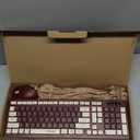 Wireless Keyboard and Mouse Combo, Reccazr 2.4G Full-Sized Keyboard and Mouse Cordless, 3 DPI Adjustable Mouse, Dual-System Keyboard for Computer/Laptop/Windows/Mac (Wine red)