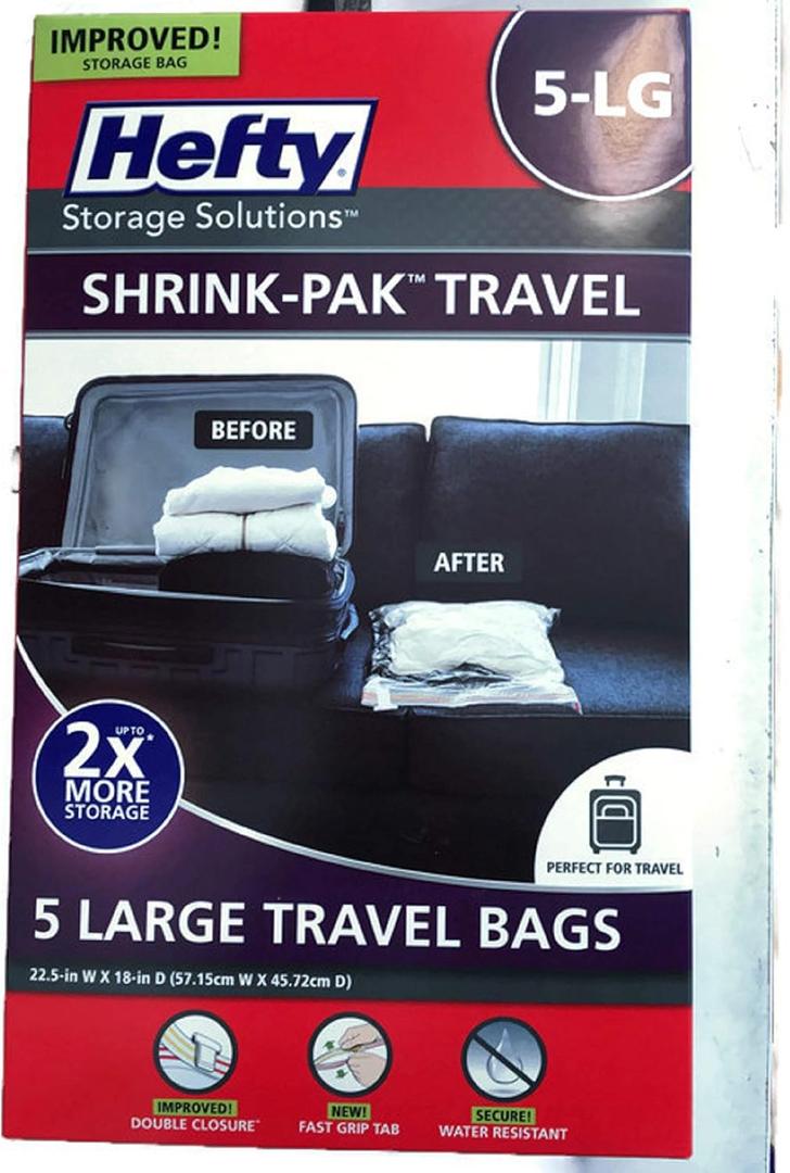 Hefty 5 Large Travel Bags