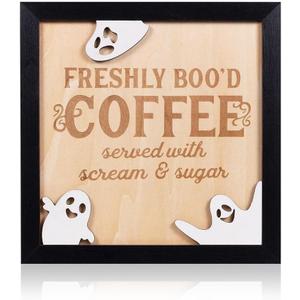 Freshly Boo'd Coffee Halloween Sign Cute Halloween Coffee Bar Decor Wooden Kitchen Decor Accessories Rustic Halloween Home Funny Halloween Coffee Bar Decorations Freshly Boo'd Coffee Halloween Sign Cute Halloween Coffee Bar Decor Wooden Kitchen Decor Accessories Rustic Halloween Home Funny Halloween Coffee Bar Decorations