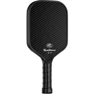 Carbon Fiber Pickleball Paddle, Carbon Fiber Surface (CFS) Pickle Ball Paddles with 16mm Honeycomb Core, Lightweight, Shock-Absorbing Paddle with Anti-Slip Grip, Ideal for Novice & Pro Players