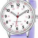 TWOPTION Nurse Watch for Women Waterproof Analog Silicone Watch with Second Hand Nursing Watch
