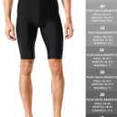 DEVOROPA Men's Swim Jammers Athletic Swimwear Racing Training Team Swimsuit Lap Competition Long Swimming Shorts Size, 30