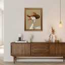 Cowboy Duck Vintage Gold Framed Wall Art 16x24 inch