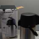 TOMAKEIT Airpot Coffee Dispenser Thermal with Pump,3L/102 Oz Insulated Stainless Steel Large Airpot Coffee Carafe Lever Action for Hot/Cold Water,Thermal Carafe for Hot Cocoa for Parties