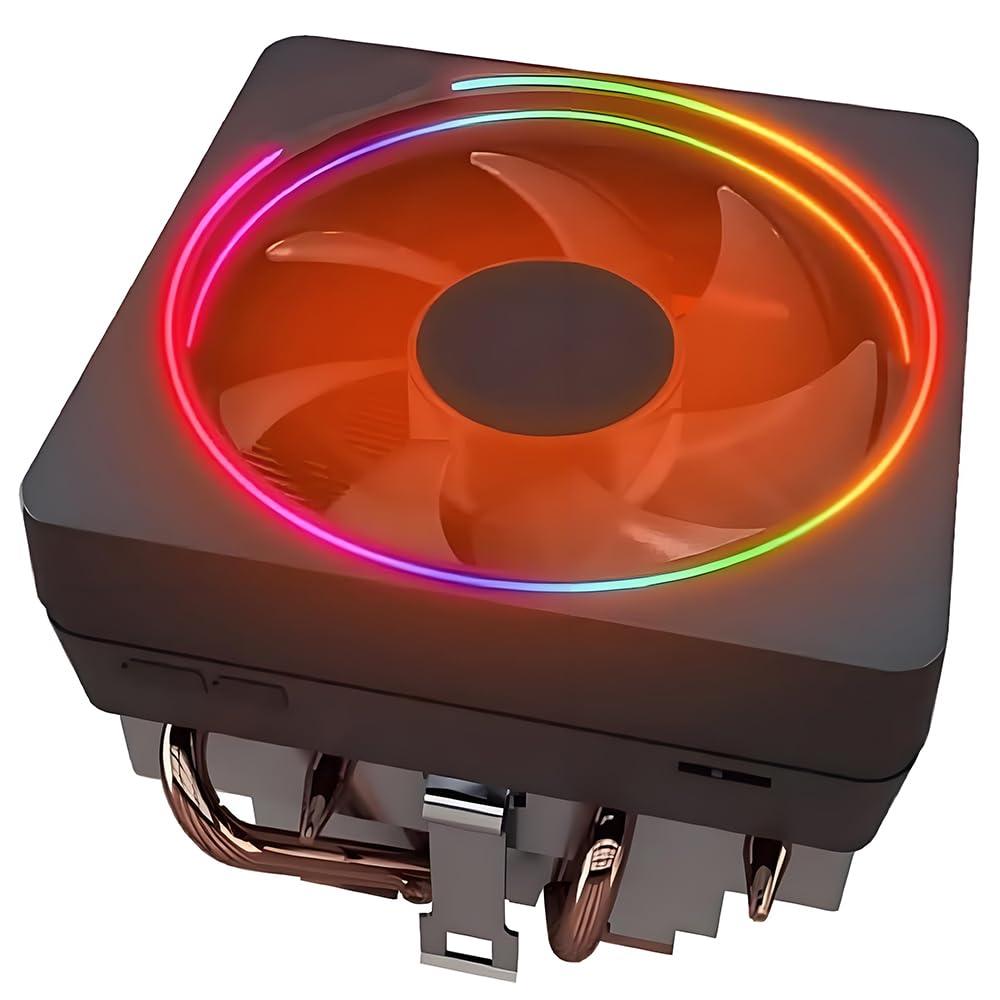 CPU Wraith Cooler Prism Aluminum Heat Sink Copper Core Base 4-Pin PWM 95mm Fan Pre-Applied Thermal Paste Compatible with AMD Socket AM5 AM4 AM3 AM2 Ryzen 7 1700X 1800X 2700X 3700X 4700X 5700X Fan