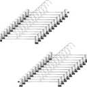 GoodtoU Pants Hangers with Clips - Skirt Hangers 24 Pack Clip Hanger for Pants Jeans Shorts Adjustable Metal Hanger for Heavy Duty