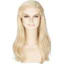 Miss U Hair Women Princess Long Blonde Wavy Wig Fairy Queen Cosplay Halloween Wig with Braids