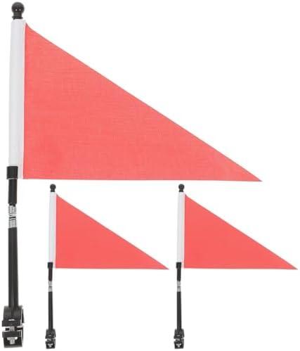 CIMAXIC Kids Bike Handlebar Flag Kit with Pole for Bicycle and Scooter Safety Adjustable Reflective Cycling Safety Flag for Enhanced Visibility