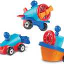 Learning Resources 1-2-3 Build it! Car, Boat, Plane, 15 Pieces