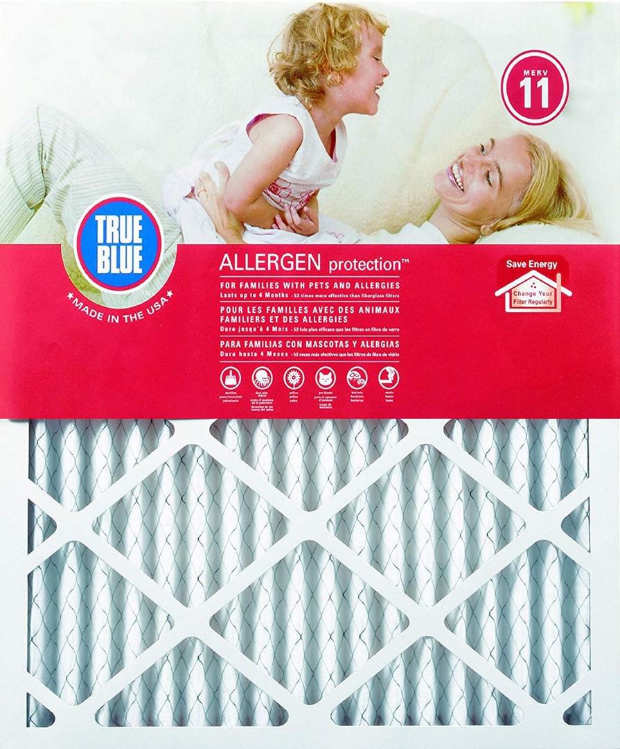 True Blue 312251.4 Allergen Air Filter, 4 Count (Pack of 1), White,"20x25x1"