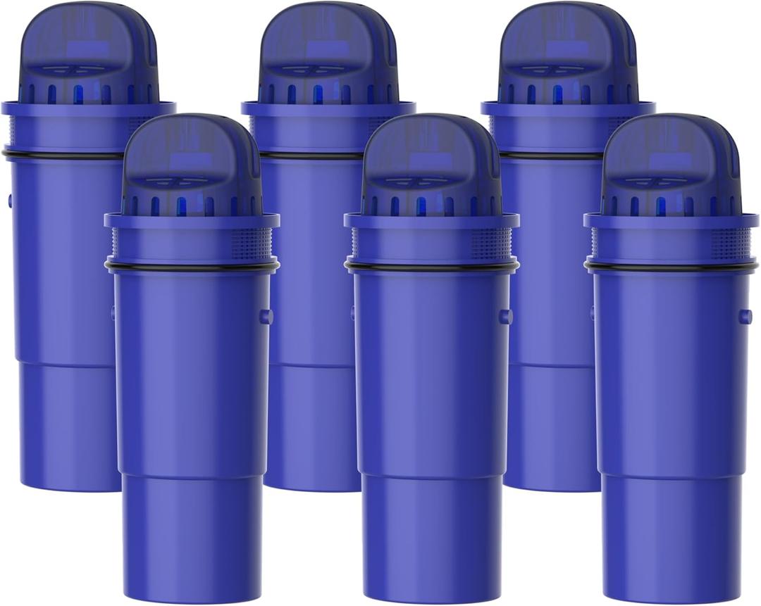 AQUA CREST Replacement for Pur Pitcher Water Filter, CRF950Z, PPF951K, CR-1100C, PPT700W, CR-6000C, PPT711W, PPT711, PPT710W and More Pur Pitchers and Dispensers, NSF Certified, AQK-CF10A (6 Packs)