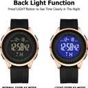 COSSINIGE Mens Digital Waterproof Military Watch for Men Black Dive Tactical Sports Minimalist Ultra-Thin Wrist Watch