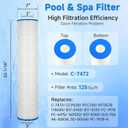 Tepofil® CCP520 Swimming Pool Filter Cartridge Compatible with Clean and Clear Plus 520, PCC130, C-7472, R173578, 178585, 817-0143, FC-1978, FC-6475, 160332 Pool Filter Cartridge, 4 x 125 Sq. Ft