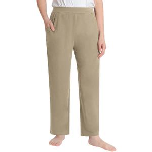 Women's Petite Cotton Lounge Pants Petite Length (Khaki), MP