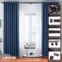 Double Curtain Rods with Aluminum End Cap and Full Surround Brackets,1"Front and 5/8" Back Rod,Adjustable between 36 to 72 Inches (3-6 Feet), Matte Black Double Window Drapery Rod