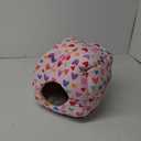 Bienbee Guinea Pig Hideout, Washable Guinea Pigs House Cozy Guinea Pigs Bed for Small Pet Bunny/Rabbit/Hamster/Chinchilla Guinea Pig Accessories Colorful Hearts