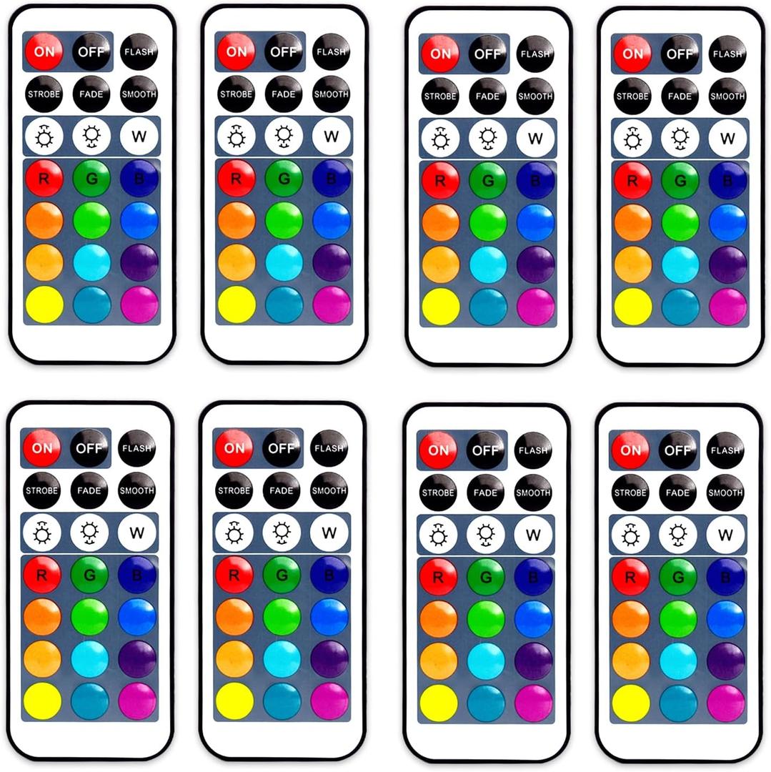 Sunnyes Mini Submersible LED Lights Remote 8Pack