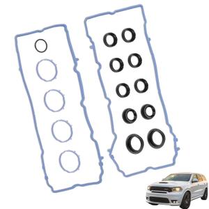 VC1184G VS50919 Engine Valve Cover Gasket Set w/Grommet Fit for 2016-2022 Chrysler Pacifica Voyager for Dodge Durango for Jeep Grand Cherokee Wrangler for Ram Promaster 1500 2500 3500 3.6L V6