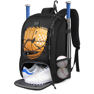 MATEIN Baseball Backpack, Softball Bat Bag with Shoes Compartment for Youth, Boys and Adult, Lightweight Baseball Bag with Fence Hook Hold TBall Bat, Batting Mitten, Helmet, Caps, Teeball Gear