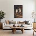 vintage halloween wall art Two cute ghosts in a library Canvas print romantic dark academia moody cottagecore horror posters for Halloween Party House Room Decor 8x12inch Framed