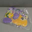 12 Pcs Spring Flower Felt Ornaments for Tree 3D Yellow Purple Flower Tree Decoration Easter Egg Embroidery Hanging Decorations 3.14 Inch Spring Floral Tulip Felt Baubles for Party Decor