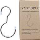 2 x S Hooks for Hanging, 5 Inch Large Size Closet Rod Hooks for Purses, Handbags, Belts, Scarves, Hats,Ties, Hanging Bags. (4 Pack)