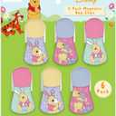 Disney Magnetic Chip Clips  Set of 6 Bag Clips for Food Storage - Mickey, Minnie, Lilo & Stitch, Winnie The Pooh  Durable Airtight Bag Chip Clips for Pantry & Fridge Use (Small, Pooh & Piglet (Easter))