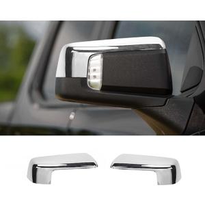 Voodonala Side Mirror Cover Rearview Mirror Trim Decoration Compatible with Chevrolet Silverado/GMC Sierra 1500 2019-2024 (Chrome,ABS,2Pcs), 10 inches x 5 inches