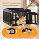 NEWBULIG Dog Playpen 4-Panel, 24IN Puppy Playpen, Stable Dog Play Pen Indoors/Outdoor with Secure Locking Door, Plastic Pet Fence for Small & Medium Dogs