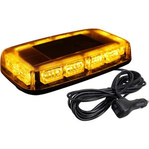 ASPL [Upgraded 5] 48LED Roof Top Strobe Lights, High Visibility Emergency Safety Warning LED Mini Strobe Light bar with Magnetic Base for 12-24V Snow Plow, Trucks, Construction Vehicles (Amber)
