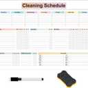 Cleaning Checklist Dry Erase Magnetic Whiteboard for Refrigerator,Daily Weekly and Monthly Checklist Planner and Household Chore-Cleaning Schedules and Checklists (Style New)