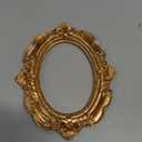 uxcell 1 Pcs Vintage Resin Picture Frames, 2.9'' x 2.1'' Mini Picture Frames Oval Rectangle Wall Hanging Frames Display Frame Photo Holder for Home Wall Jewelry Display Hotel Decor, Gold