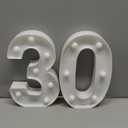 8.7In 30th Birthday Decorations Gifts for Women Men, Light Up Number Decorative Sign for 30th Birthday Wedding Work Anniversary Backdrop Table Wall Decor(Warm White)