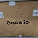 Babelio 36-57" Extra Wide Baby/Dog Gate, Auto Close with Large Walk Thru Door,Safety for Pet, House, Stairs and Doorways, Pressure Mounted for Chlid, White