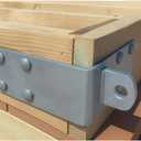 Floating Dock Outside Corner Hinge Plate Bracket, Male - Heavy-Duty Galvanized Steel (Male Plate)