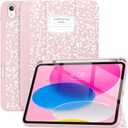 Soke Case for iPad (A16) 11th Generation 2025, Compatible with 10th Gen 10.9 Inch 2022, Shockproof Cover with Pencil Holder, Auto Wake/Sleep & Tri-fold Stand, Book Pink