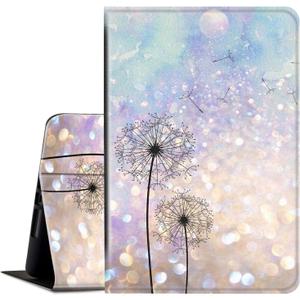 Case for All Amazon Kindle Fire 7 Tablet (9th/7th/5th Generation, 2019/2017/2015 Version), Multi-Angle Anti Slide Folio Stand Smart Cover for Amazon Kindle Fire 7 inch- Dandelion Floral