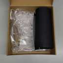 Small Lamp Shade, Black Drum Lampshade 8.7''Top X 8.7'' Bottom X 7.9'' High, Replacement Lamp Shade Natural Linen Hand Crafted for Table Lamps Floor Lamps Chandelier Lamp, Easy Assembly Required