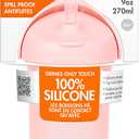 Boon Swig Toddler Silicone Straw Cup, 9 Ounces Pink