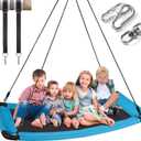 700lb Giant 60" Saucer Tree Swing Flying for Kids and Adults, Anti-Fade Tree Set with 2pcs Hanging Straps and Adjustable Ropes, for Outdoor Indoor