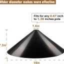 Garbuildman Squirrel Baffle for Bird Feeder Pole, Outside Pole Mount Bird House Guard for Outdoor Shepherds Hook, 19 Inch Diameter, 1 Pack