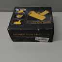 Gold Money Gun Shooter and 201 PCS Props (No real function) and Billionaire Stickers and 4 AA Batteries, Money Gun That Shoot Money, Make It Rain Money Thrower Gun Handheld Fake Gun Toy Party Supplies